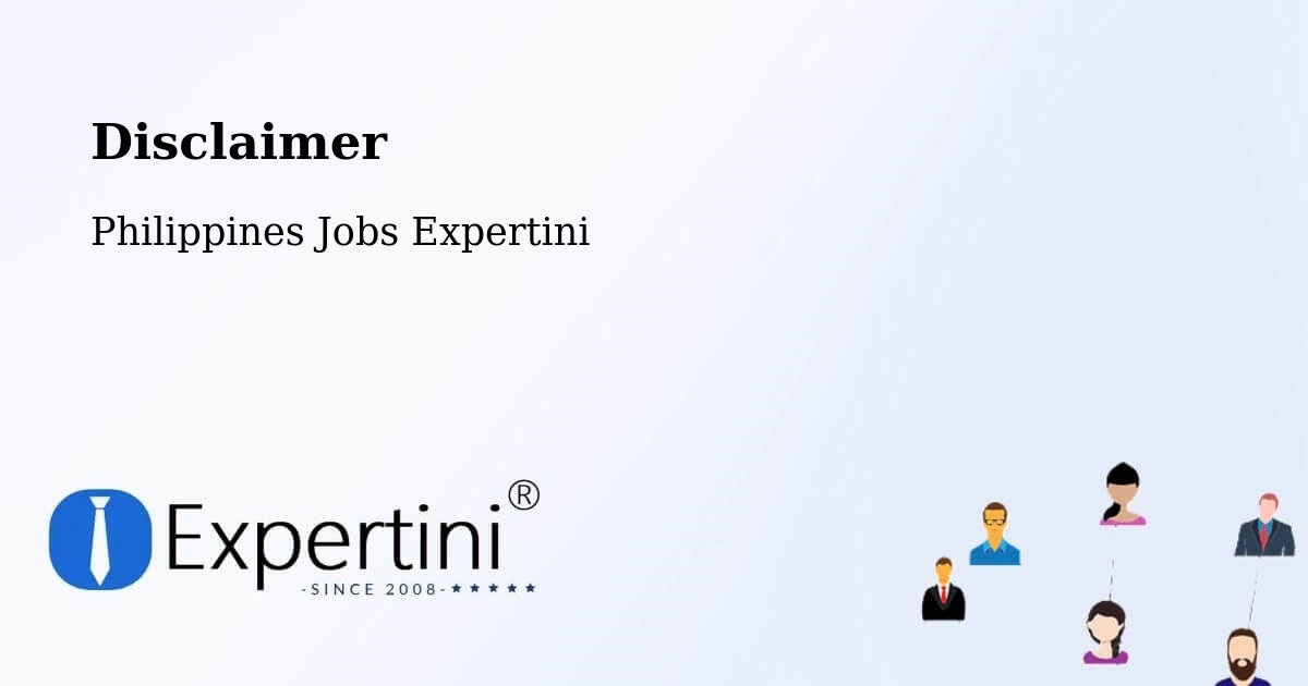 Disclaimer – Bulusan - Philippines Jobs Expertini