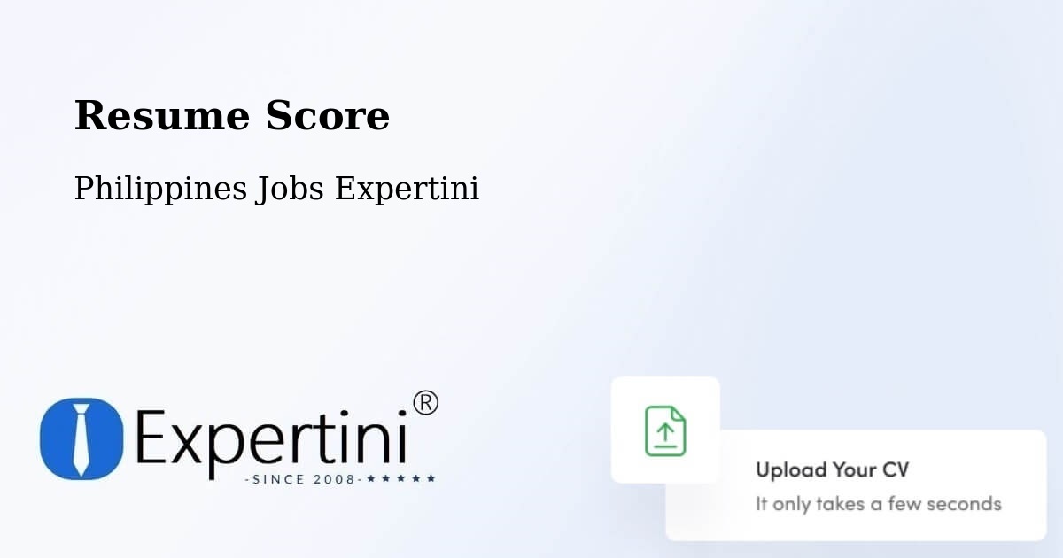 Resume Score & Job Description Match Tool – Bulusan - Philippines Jobs Expertini